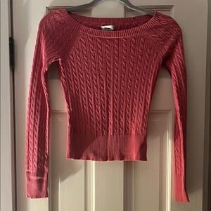 Aeropostale Women's Cable Knit Sweater - Red